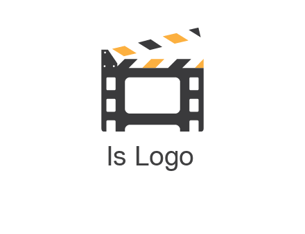 film reel incorporated with clapper board logo