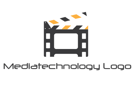 film reel incorporated with clapper board logo