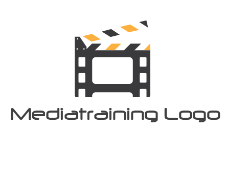 film reel incorporated with clapper board logo