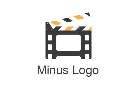 film reel incorporated with clapper board logo
