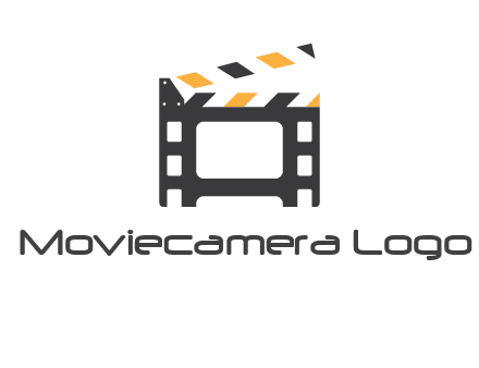film reel incorporated with clapper board logo