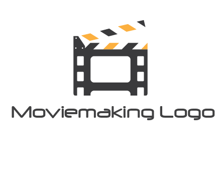 film reel incorporated with clapper board logo