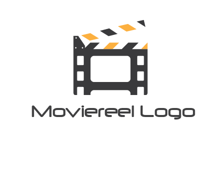 film reel incorporated with clapper board logo