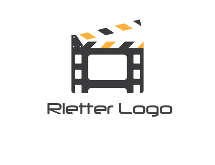 film reel incorporated with clapper board logo