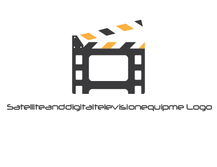 film reel incorporated with clapper board logo