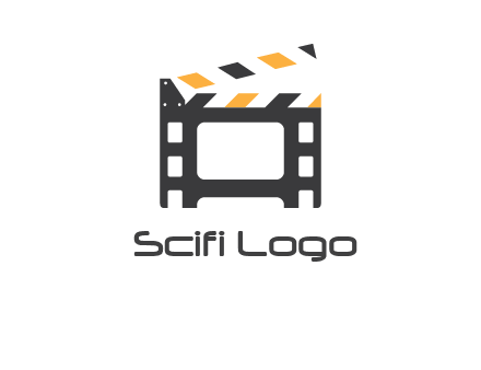 film reel incorporated with clapper board logo