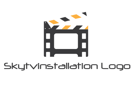 film reel incorporated with clapper board logo