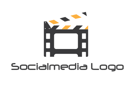 film reel incorporated with clapper board logo