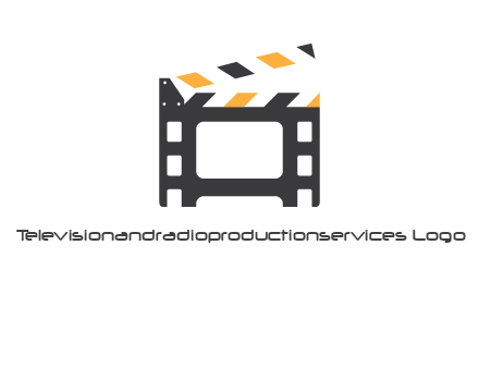 film reel incorporated with clapper board logo