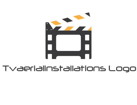 film reel incorporated with clapper board logo