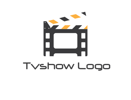 film reel incorporated with clapper board logo