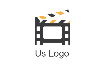 film reel incorporated with clapper board logo