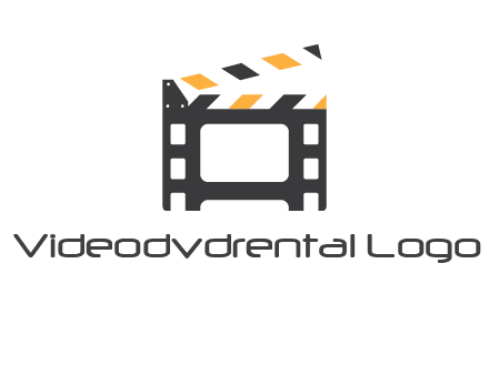 film reel incorporated with clapper board logo