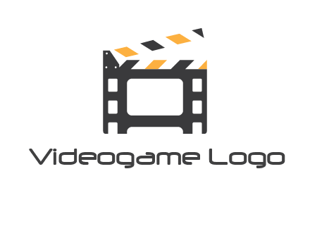 film reel incorporated with clapper board logo