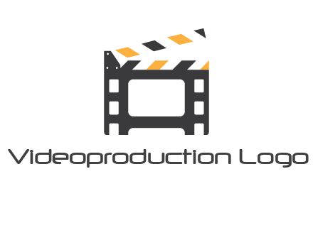 film reel incorporated with clapper board logo