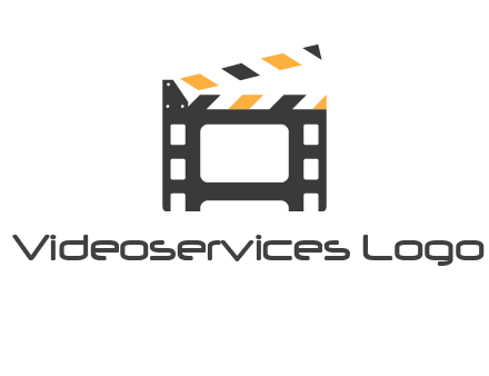 film reel incorporated with clapper board logo