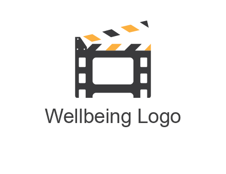 film reel incorporated with clapper board logo