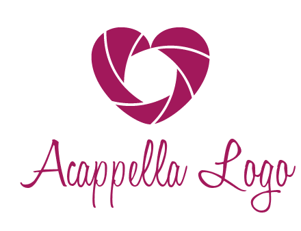 shutter in heart shape photography logo