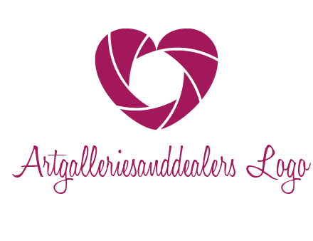 shutter in heart shape photography logo