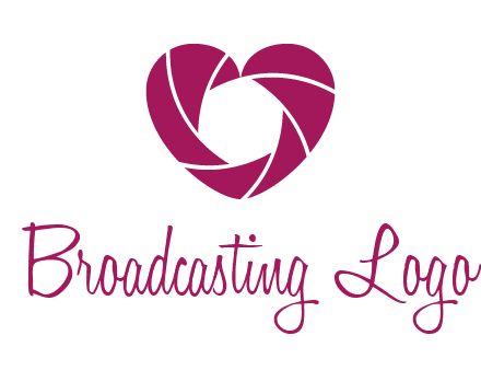 shutter in heart shape photography logo