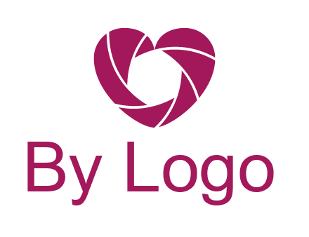 shutter in heart shape photography logo