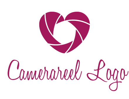 shutter in heart shape photography logo