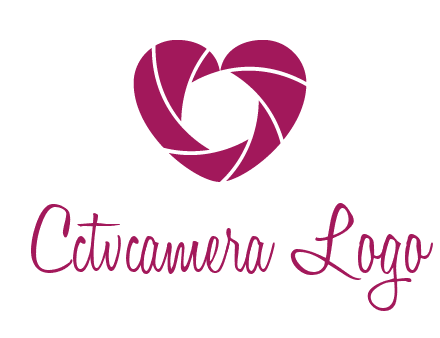 shutter in heart shape photography logo