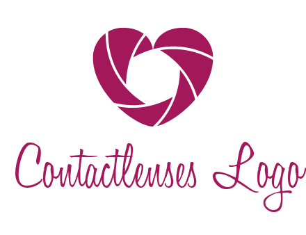shutter in heart shape photography logo