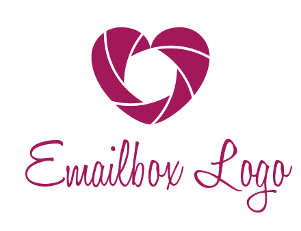 shutter in heart shape photography logo