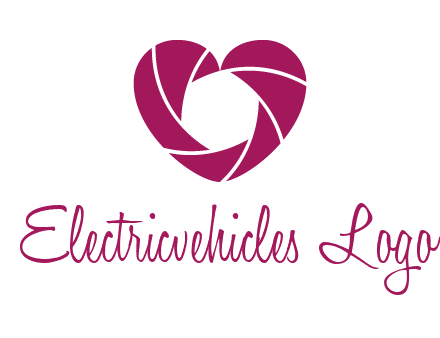 shutter in heart shape photography logo