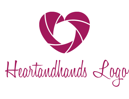 shutter in heart shape photography logo