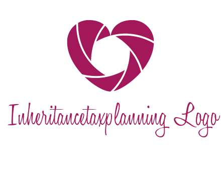 shutter in heart shape photography logo