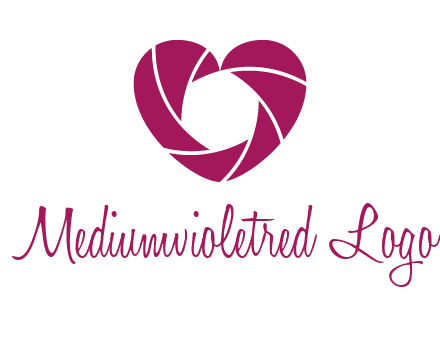 shutter in heart shape photography logo