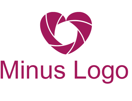 shutter in heart shape photography logo