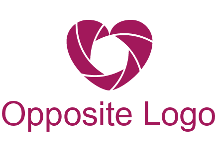 shutter in heart shape photography logo