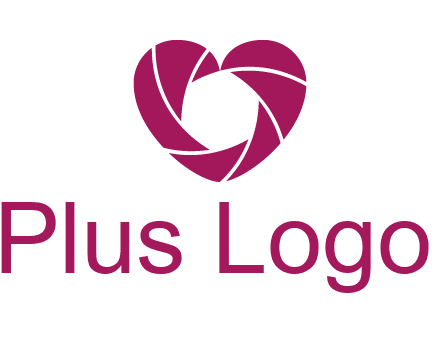 shutter in heart shape photography logo