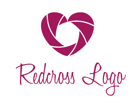 shutter in heart shape photography logo