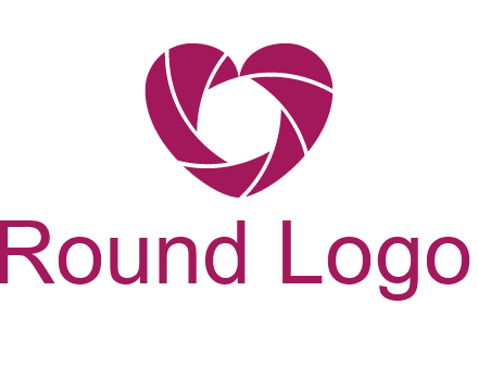 shutter in heart shape photography logo