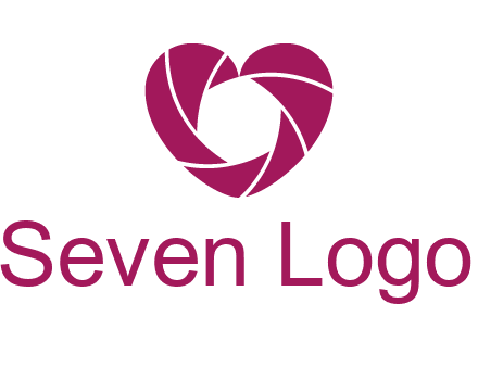 shutter in heart shape photography logo