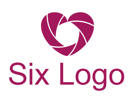 shutter in heart shape photography logo