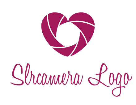 shutter in heart shape photography logo