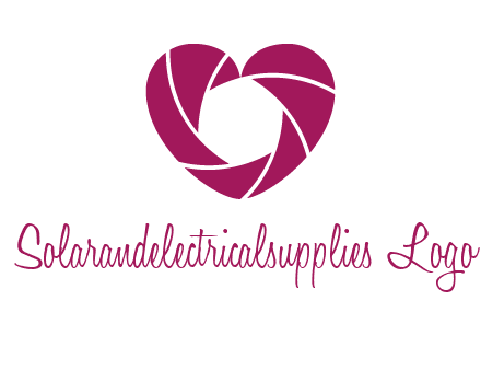 shutter in heart shape photography logo