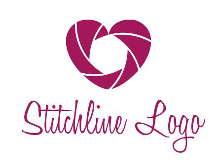 shutter in heart shape photography logo