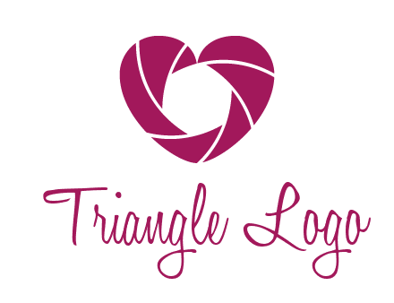 shutter in heart shape photography logo