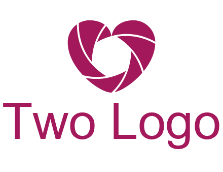 shutter in heart shape photography logo