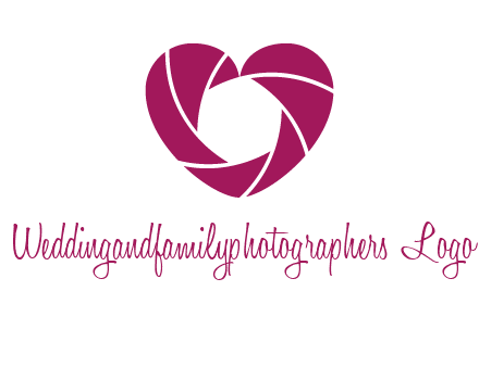 shutter in heart shape photography logo