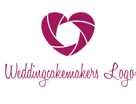 shutter in heart shape photography logo