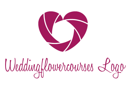 shutter in heart shape photography logo