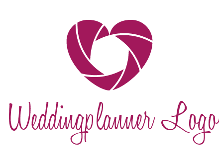shutter in heart shape photography logo