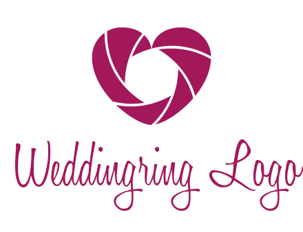 shutter in heart shape photography logo